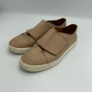 Vince Blair Natural Tan Burlap Sneakers Shoes Size 7 Women’s